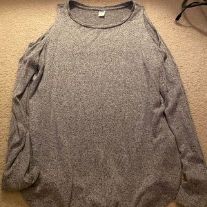 Gray Cold Shoulder Top